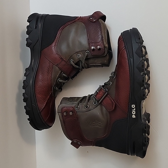 Polo by Ralph Lauren Huntswood Boots - Brown/Merlot - Sz 10 D - Picture 8 of 16